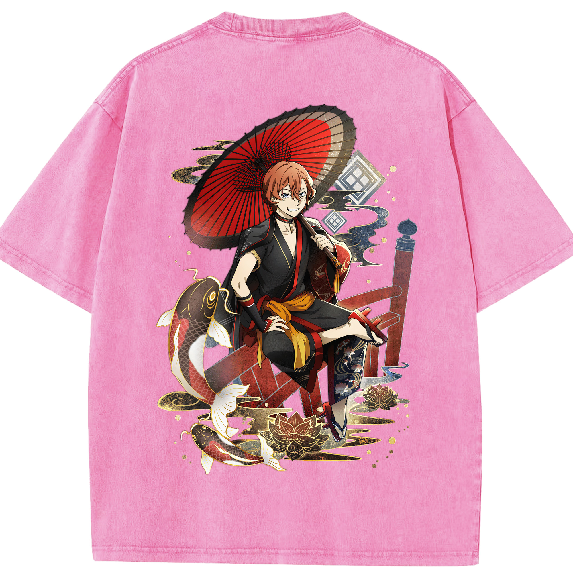 （画像用） 文豪ストレイドッグス Bungo Stray Dogs 綿100% ヴィンテージ風 半袖Tシャツ（背面プリント）